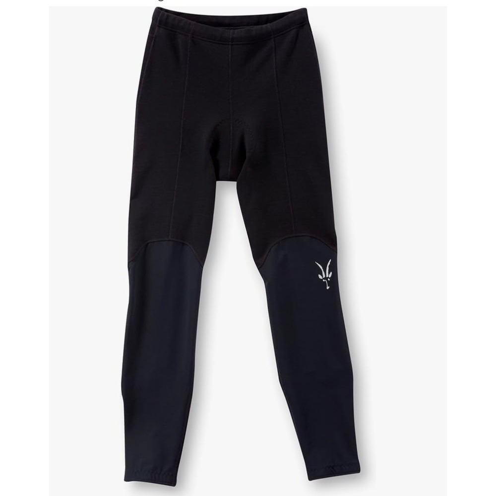 IBEX El Fito Merino Wool Padded Cycling Pants Full Length Size M Black USA Made